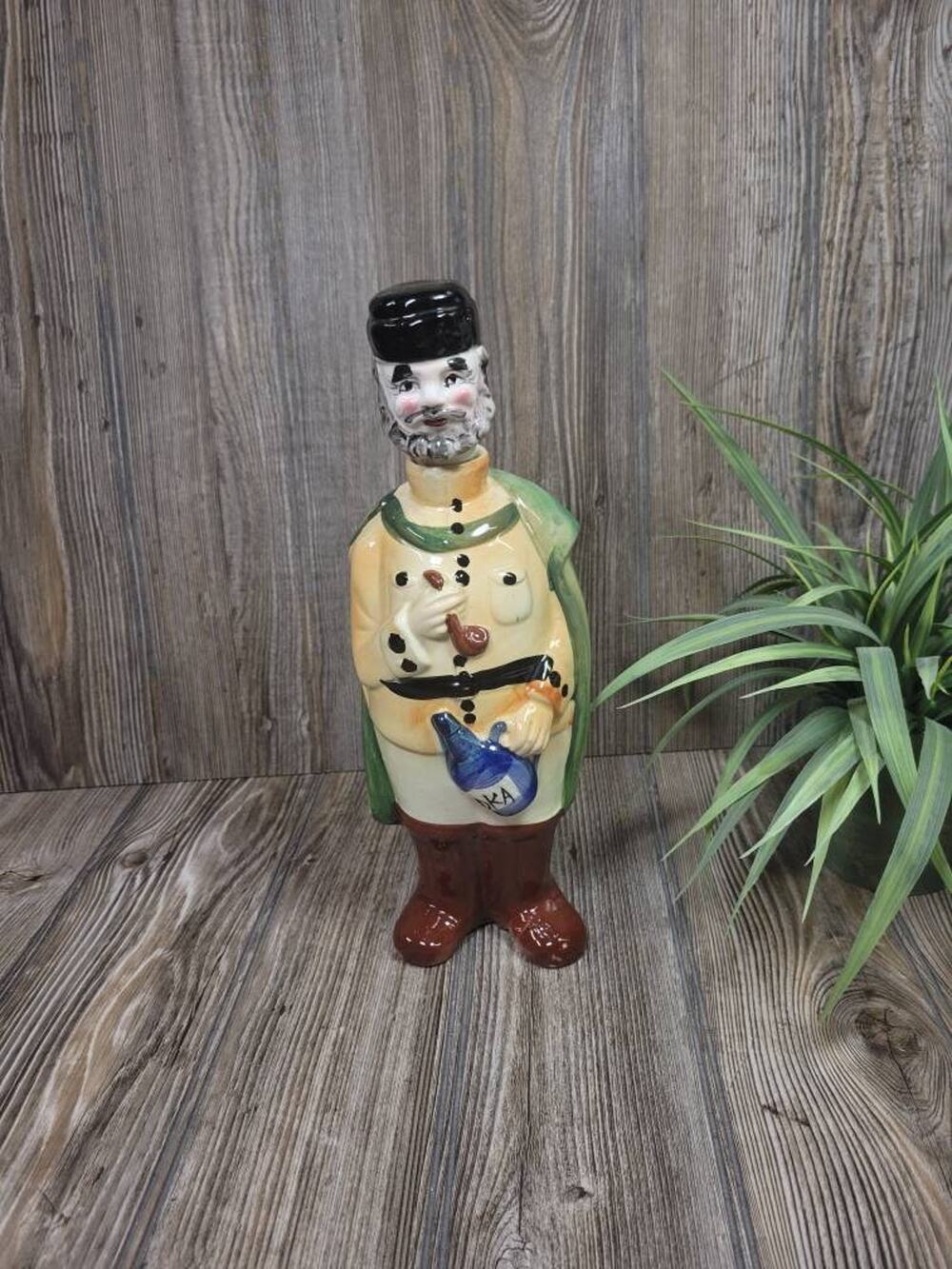 Vintage Vodka Decanter, Arnart Ceramic Russian Man